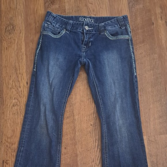 Rock&Roll Denim Jeans- size 27x32 - Picture 2 of 6
